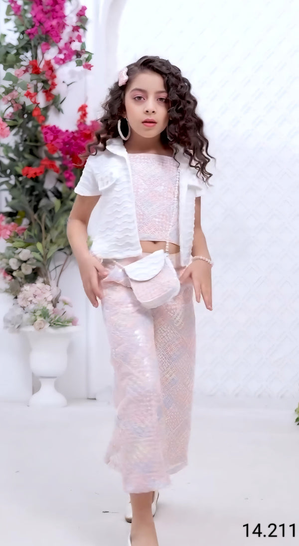 Peach Colour Western Plazo Set(GC-GWSD_14.211)