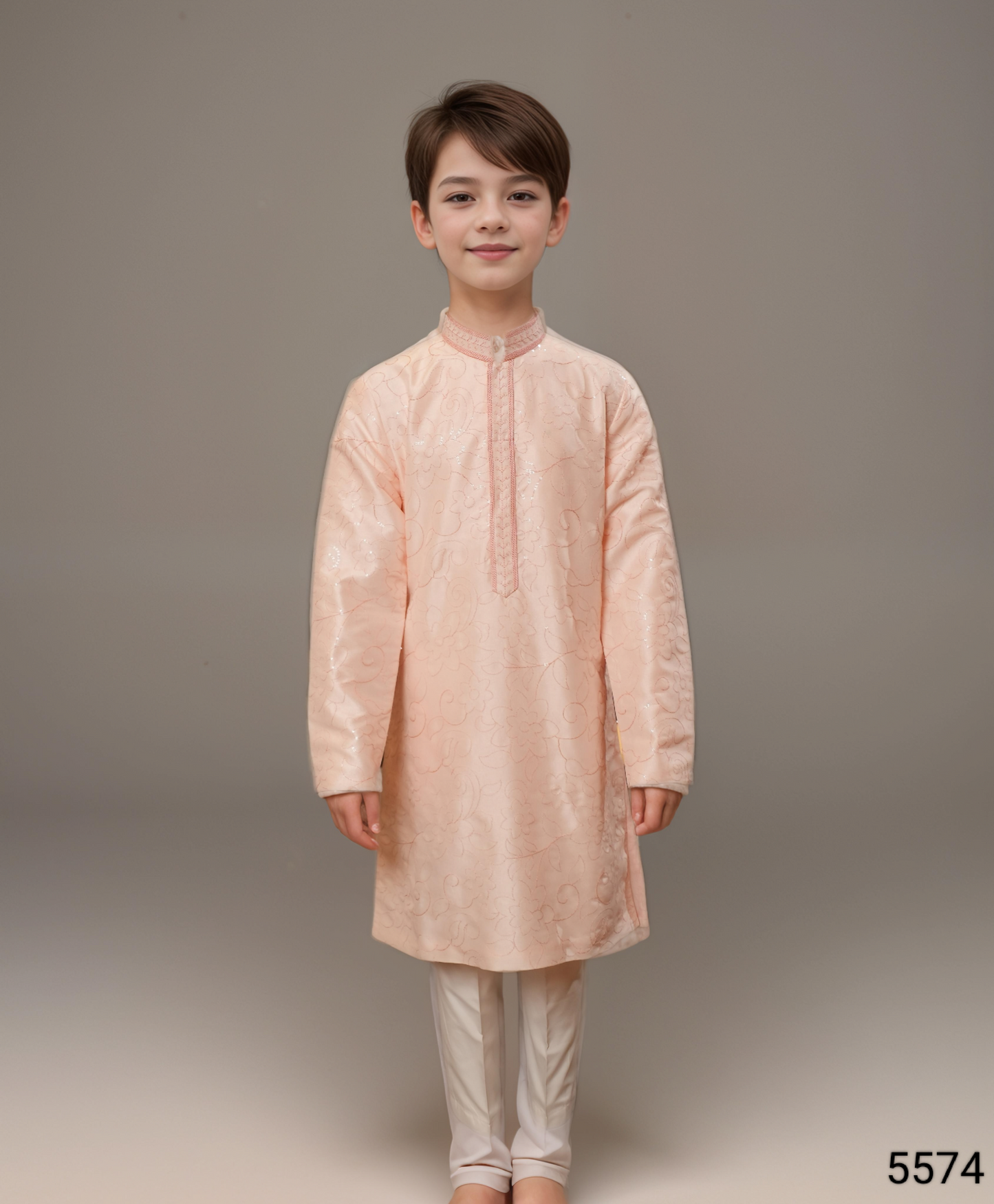 Peach Colour Kurta Set(BE-BKUS_5574)
