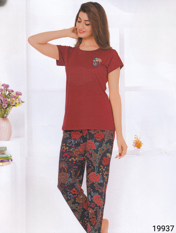 Red Colour Nightwear(LC-WNWR_19937)