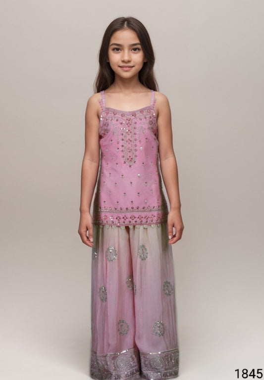 Pink Colour Plazo Set(GE-GPZS_1845)