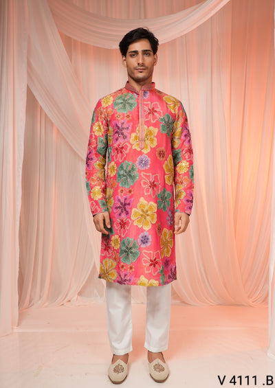 Red Colour Kurta Set(ME-MKUS_V 4111.B)