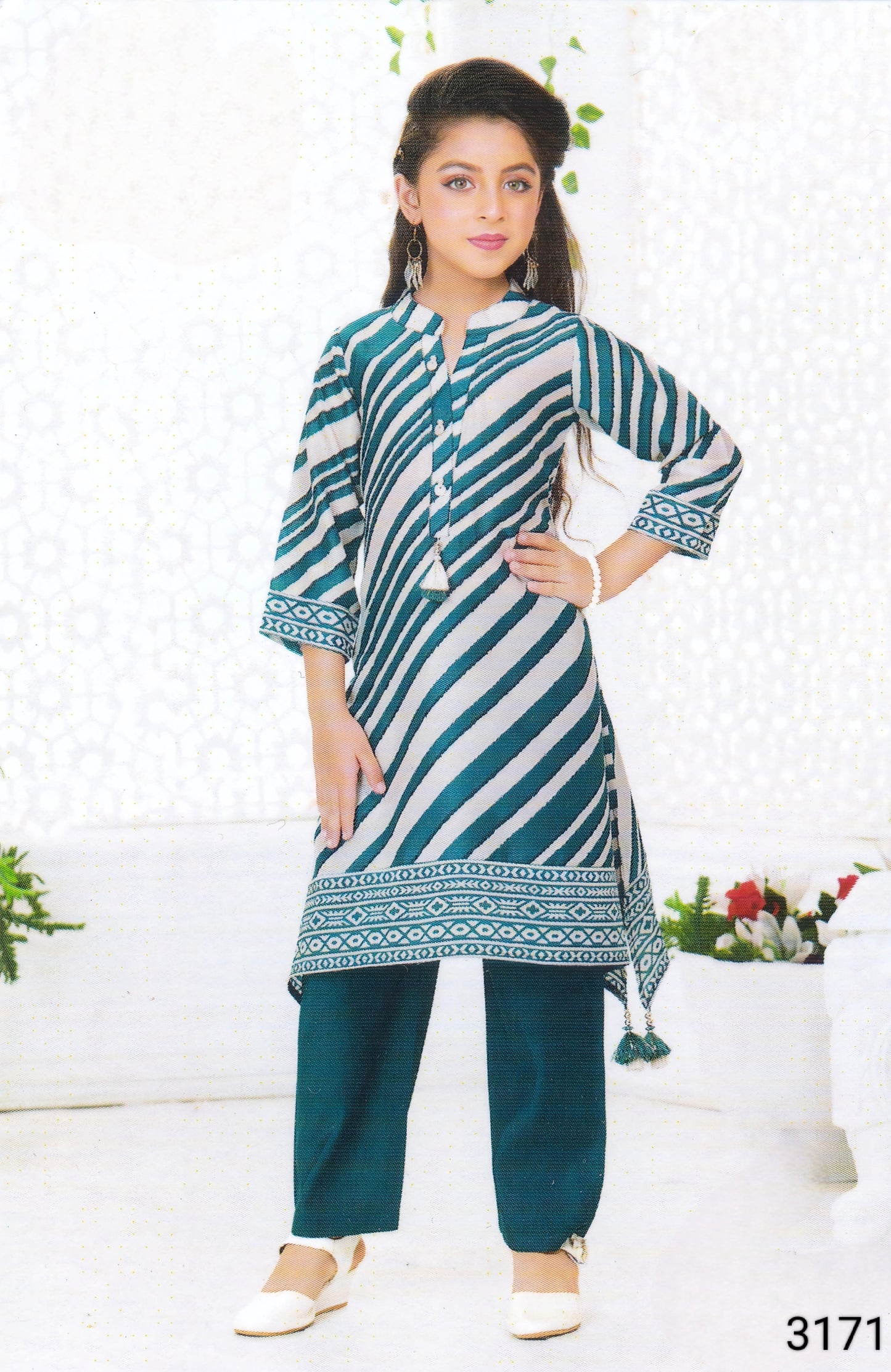 Petrol Blue Colour Chudidar(GE-GCHU_3171)