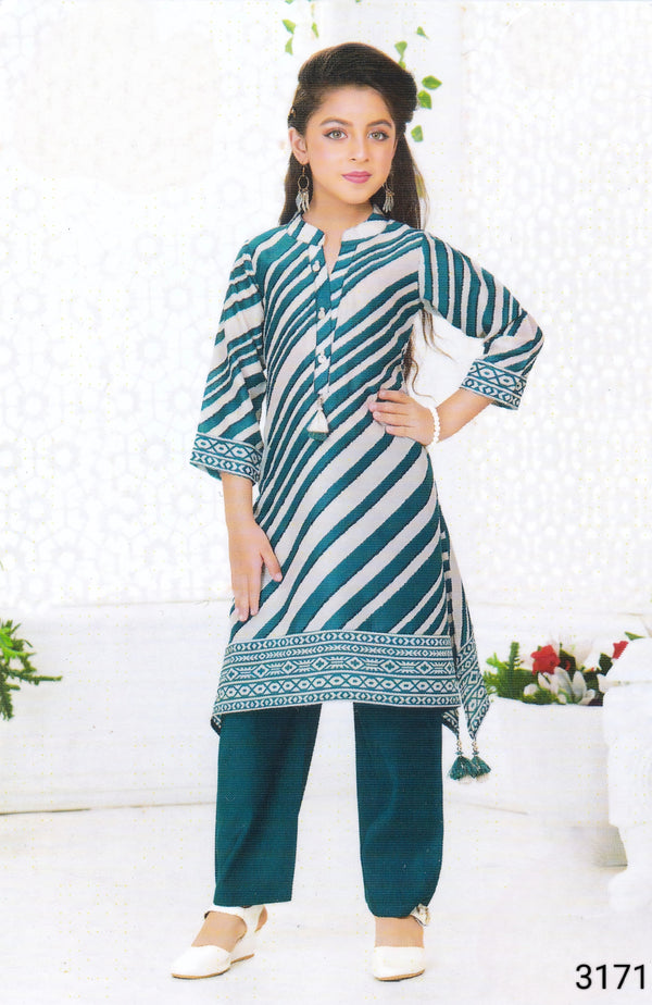 Petrol Blue Colour Chudidar(GE-GCHU_3171)