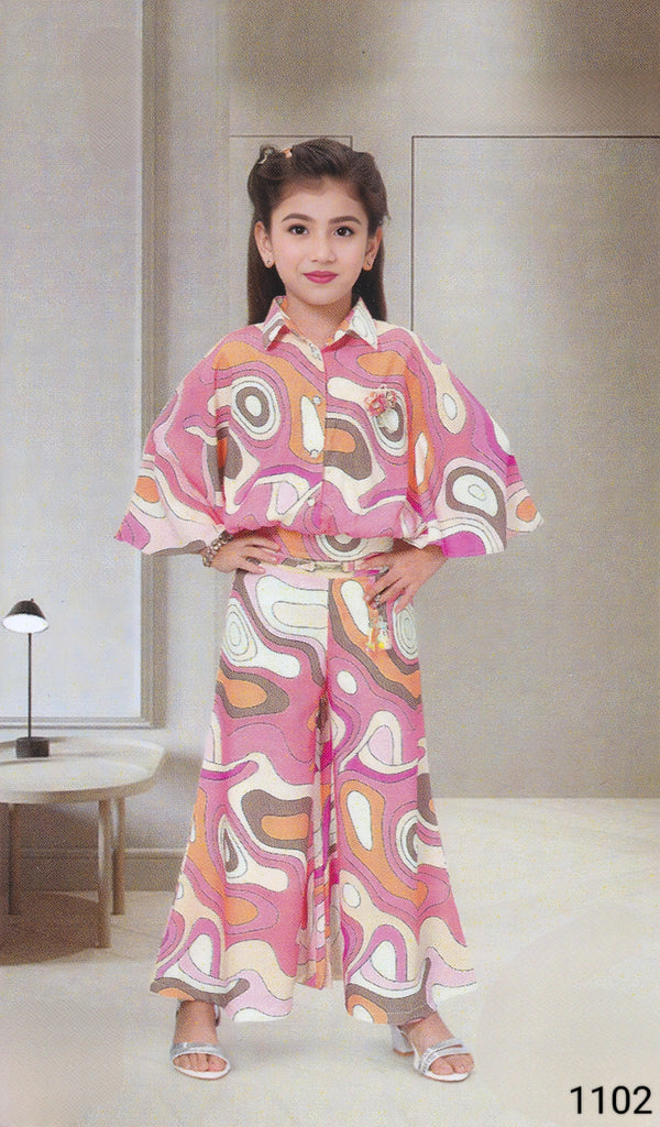 Pink Colour Western Plazo Set(GC-GWSD_1102)