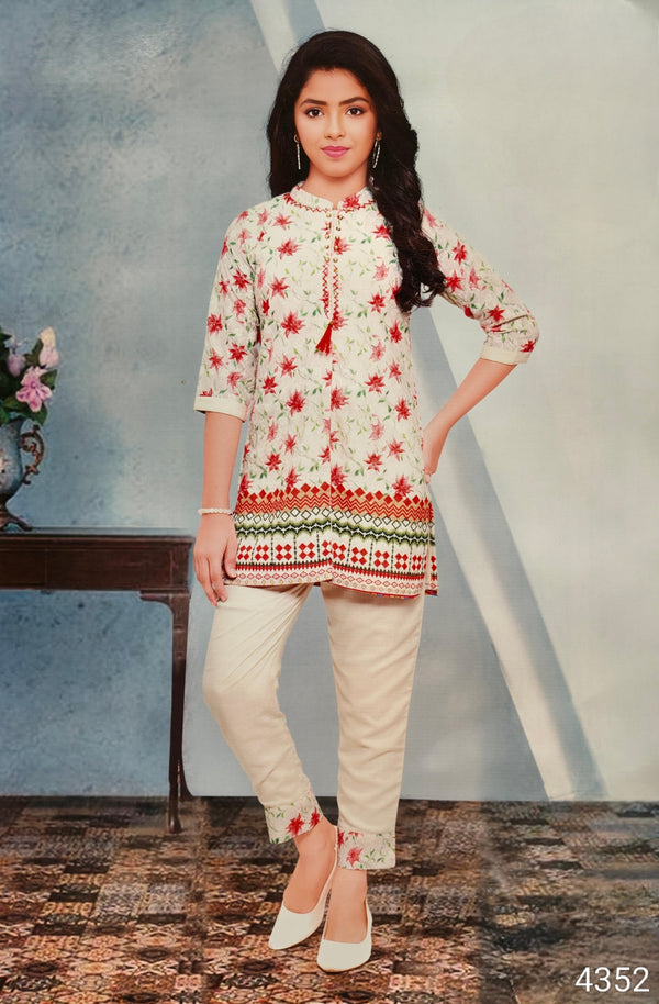 Cream Colour Co-Ord Set(GC-GCOS_4352)