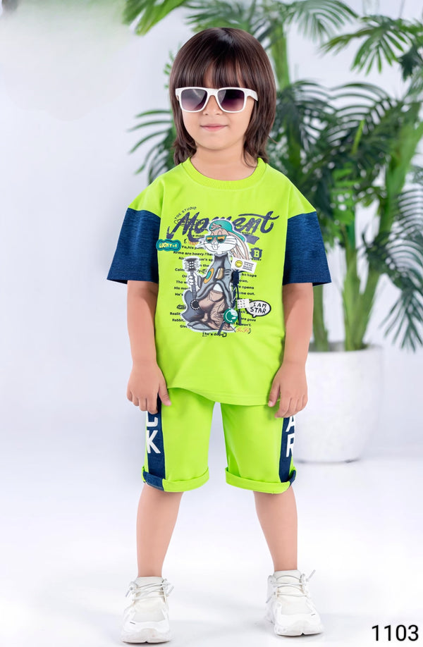 Parrot Green Colour Co-Ord Set(BC-BCOS_1103)