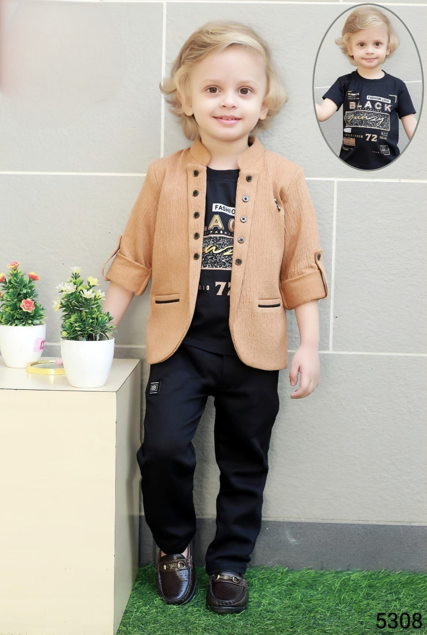 Brown Colour Jacket Full Set(BC-BJCK_5308)