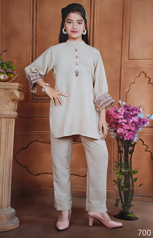 Fawn Colour Co-Ord Set(GC-GCOS_700)