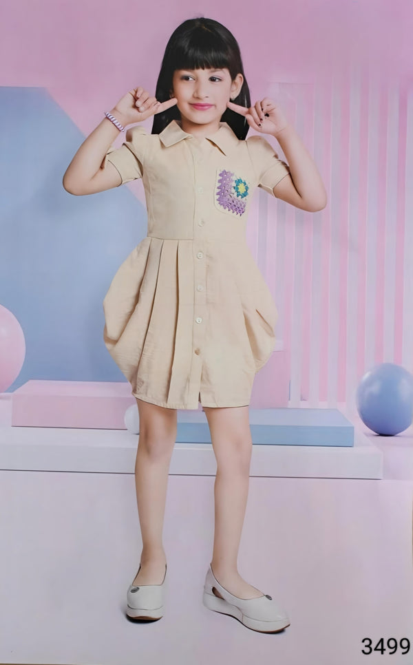 Cream Colour Middie(GC-GMID_3499)