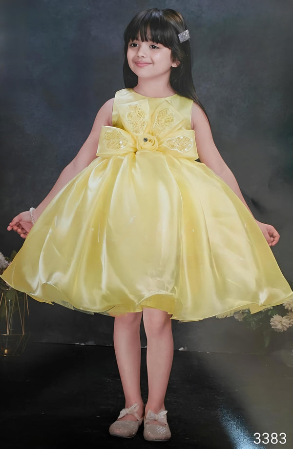 Yellow Colour Party Frock(GE-GFRP_3383)