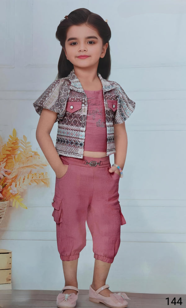 Onion Pink Colour Skirt Blouse(GC-GSKT_144)