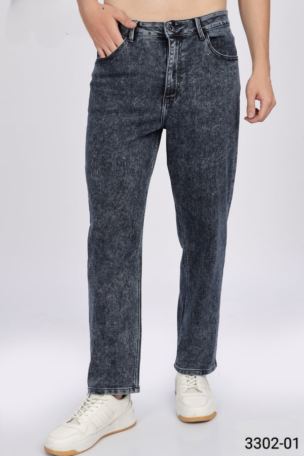 Grey Colour Baggy Jeans(MC-MJNS_3302-01)