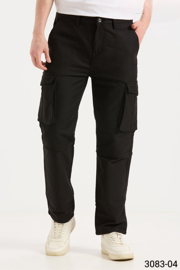 Black Colour Cargo Pant(MC-MPAN_3083-04)