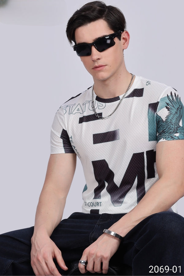 Cream Colour T-Shirt(MC-MTSH_2069-01)