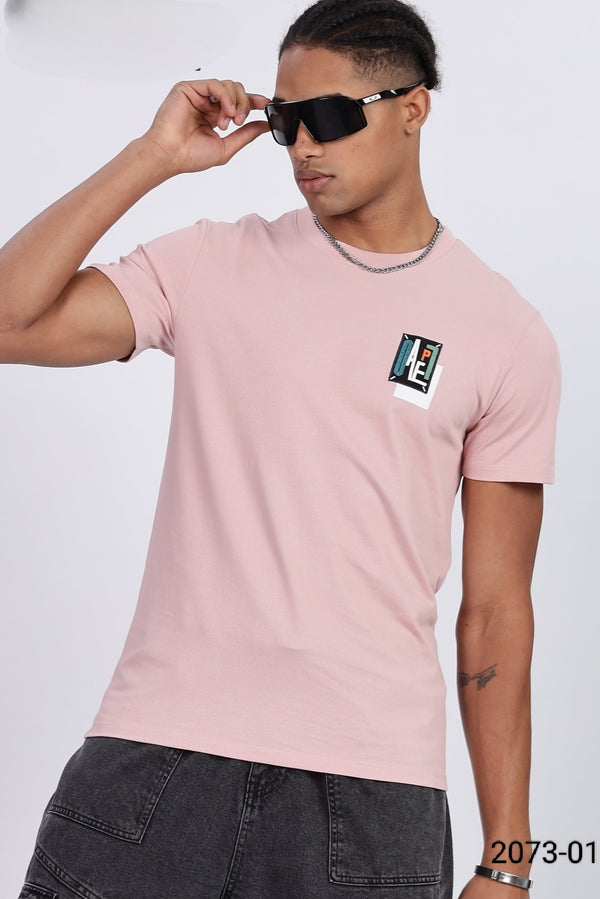 Light Pink Colour T-Shirt(MC-MTSH_2073-01)