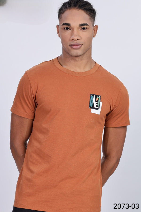 Orange Colour T-Shirt(MC-MTSH_2073-03)