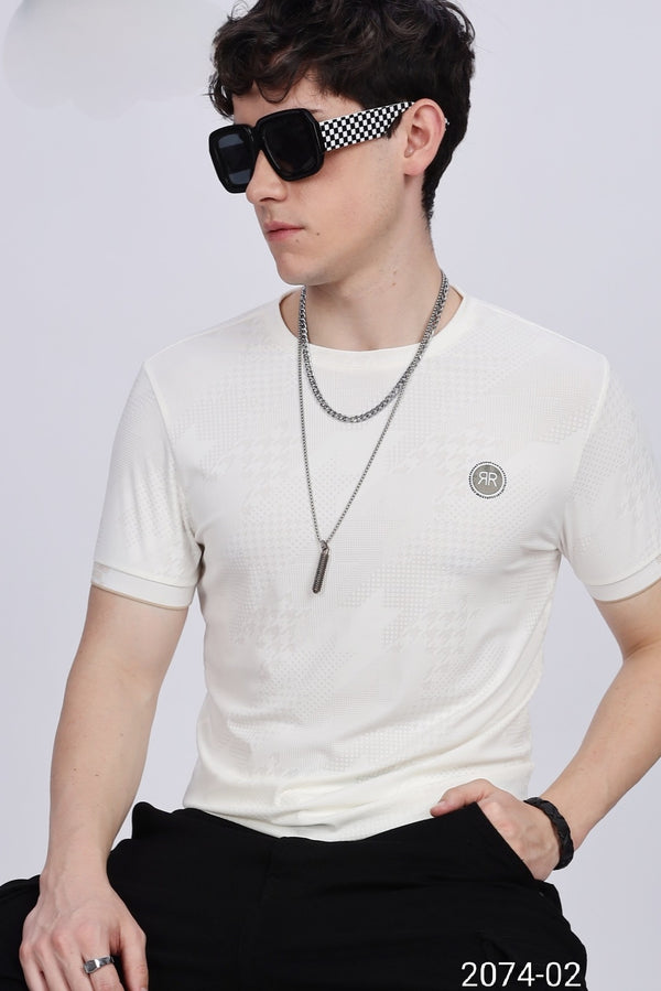 White Colour T-Shirt(MC-MTSH_2074-02)