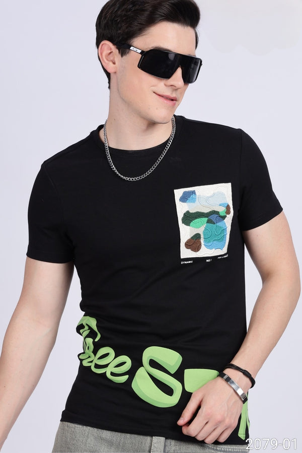 Black Colour T-Shirt(MC-MTSH_2079-01)