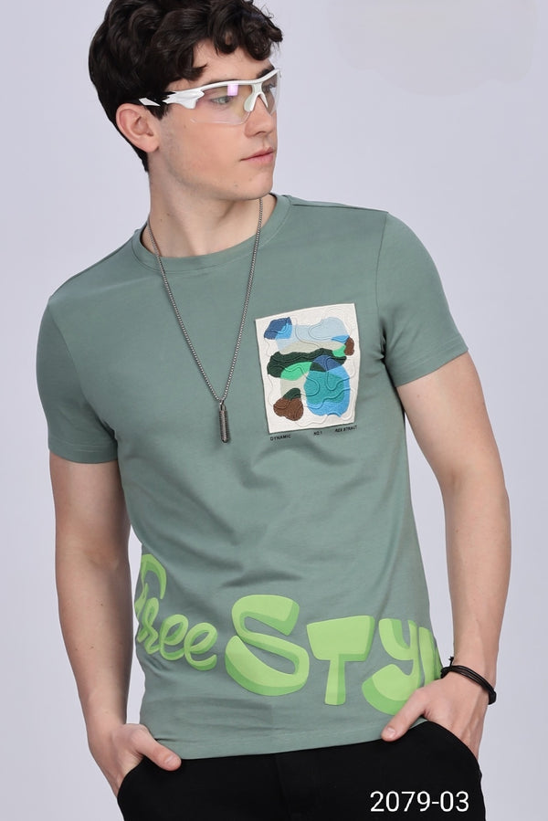 Pista Colour T-Shirt(MC-MTSH_2079-03)