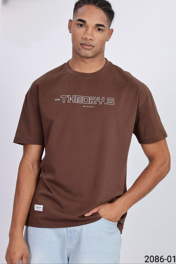 Dark Brown Colour T-Shirt(MC-MTSH_2086-01)