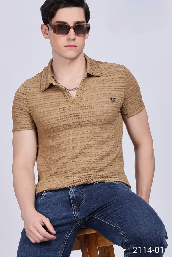 Brown Colour T-Shirt(MC-MTSH_2114-01)