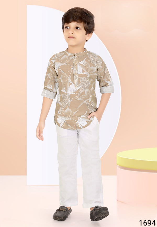Fawn Colour Shirt Full Set(BC-BSHC_1694)