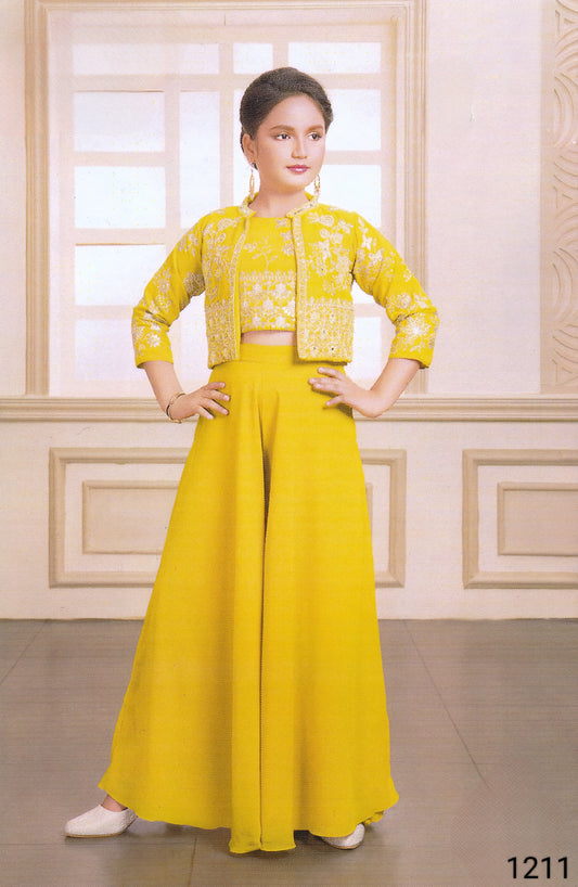 Gold Colour Plazo Set(GE-GPZS_1211)