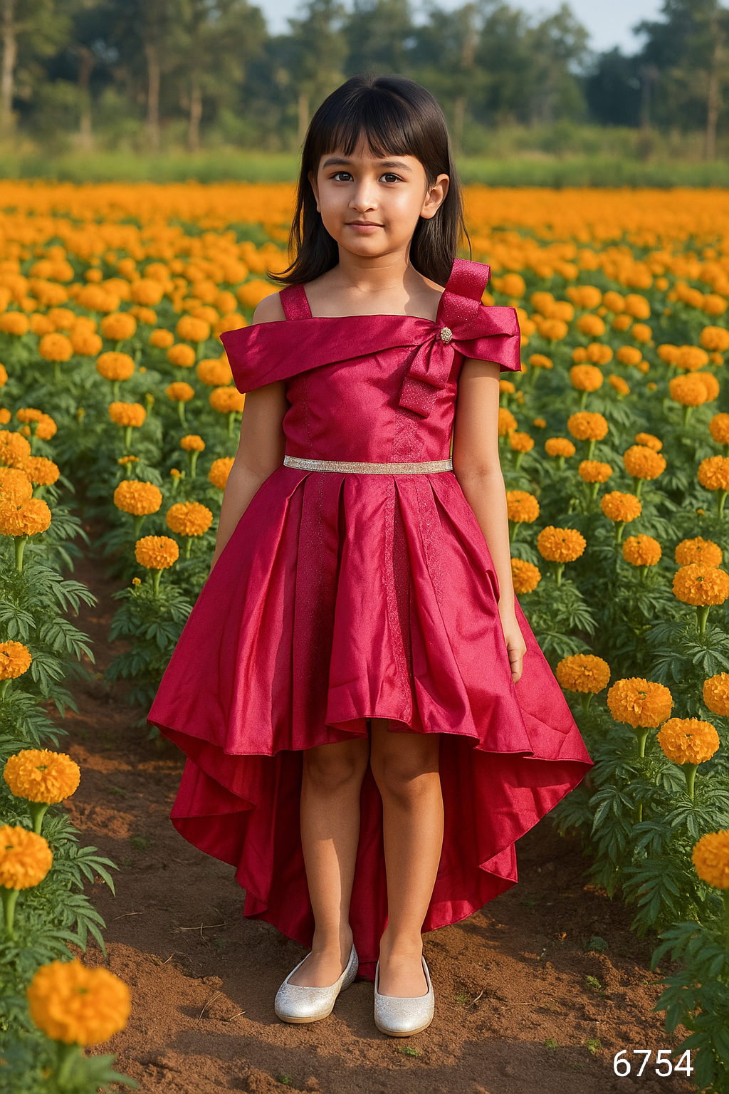 Rani Colour Party Frock(GE-GFRP_6754)