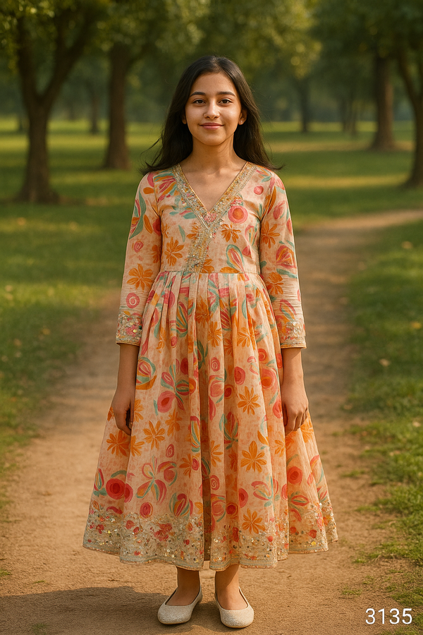 Cream Colour Gown(GE-GGWN_3135)