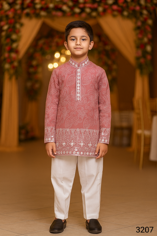 Onion Pink Colour Kurta Set(BE-BKUS_3207)
