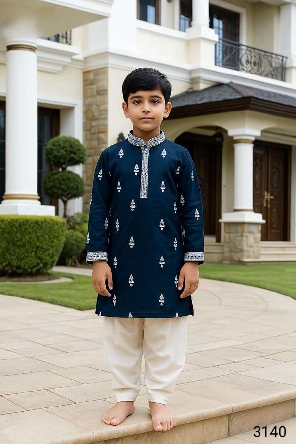 Peacock Blue Colour Kurta Shirt(BE-BKUS_3140)