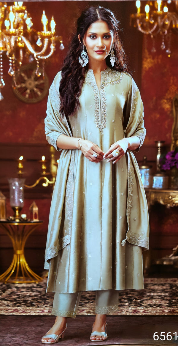 Gold Colour Kurti Set(LC-WKIS_6561)