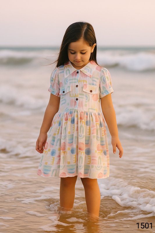 Peach Colour Casual Frock(GC-GFRC_1501)