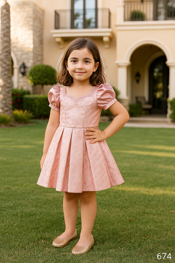 Peach Colour Party Frock(GE-GFRP_674)