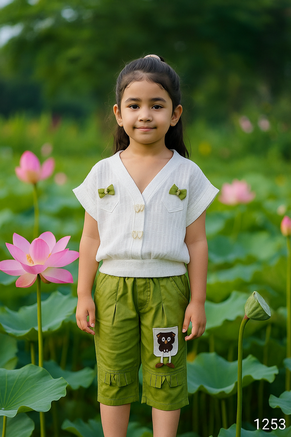 Green Colour Skirt Blouse(GC-GSKT_1253)