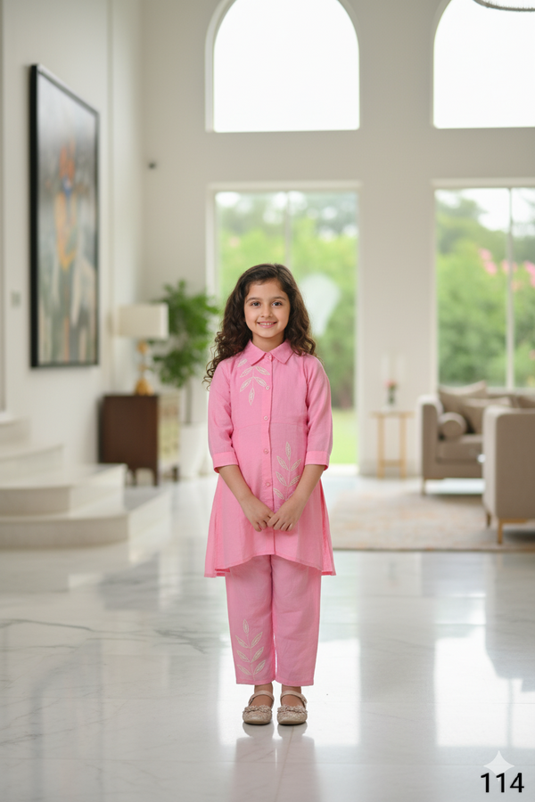 Pink Colour Co-Ord Set(GC-GCOS_114)