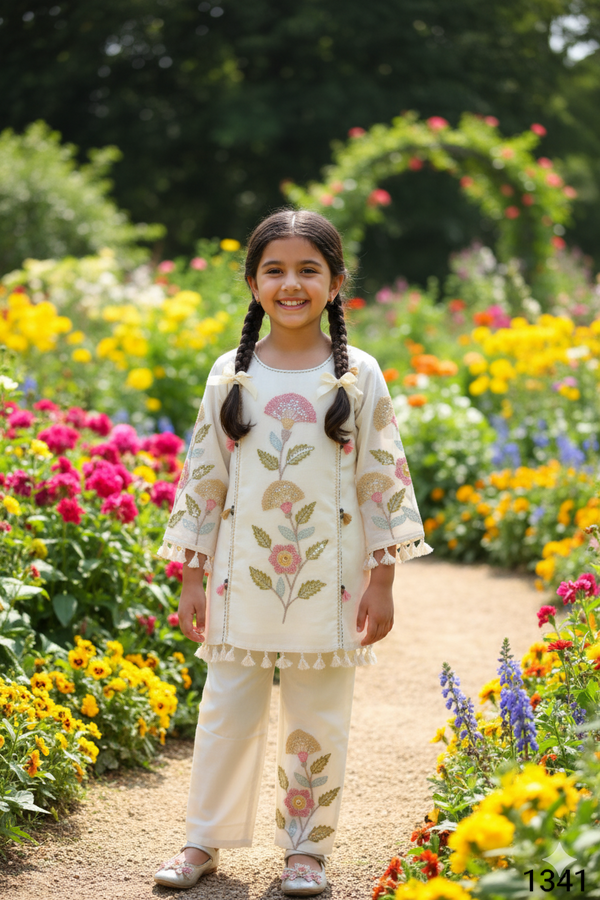 Cream Colour Chudidar(GE-GCHU_1341)