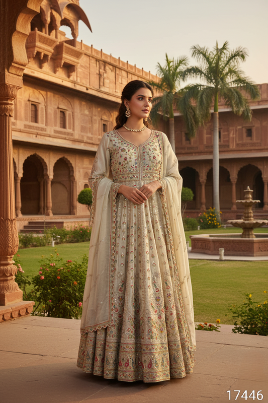 Cream Colour Plazo Set(LE-WPZS_17446)