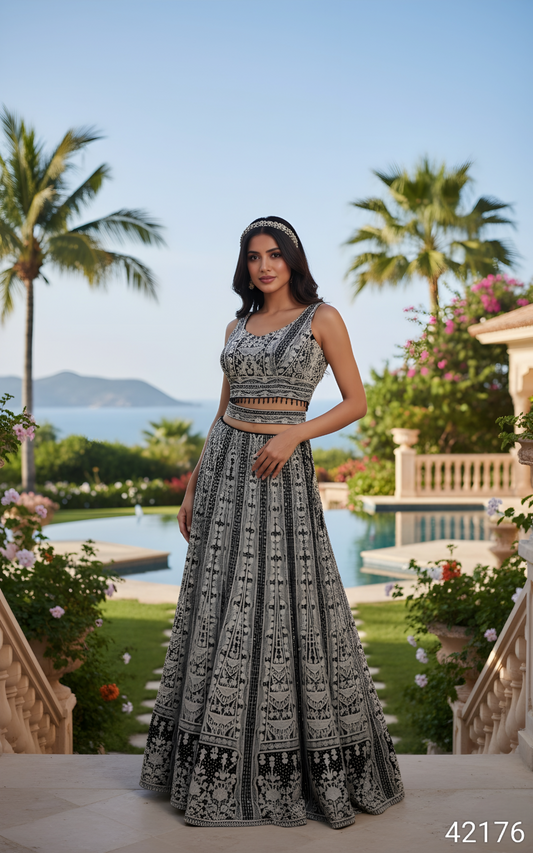 Black Colour Plazo Set(LE-WPZS_42176)