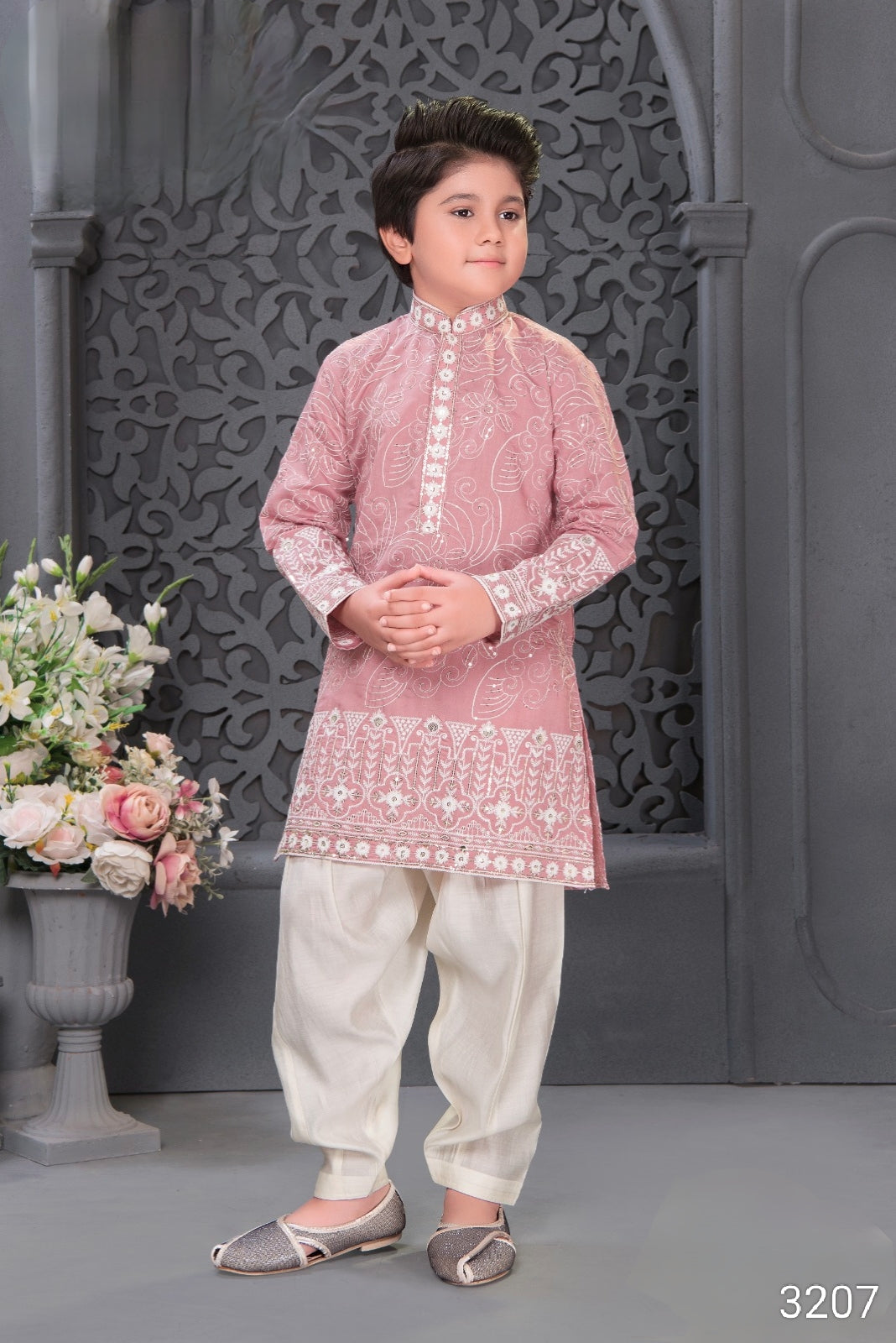 Onion Pink Colour Kurta Set(BE-BKUS_3207)