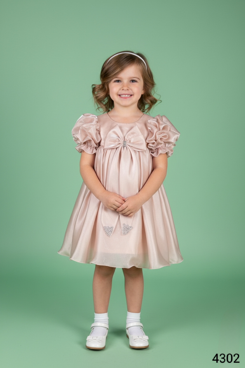 Peach Colour Party Frock(GE-GFRP_4302)