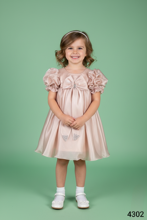 Peach Colour Party Frock(GE-GFRP_4302)