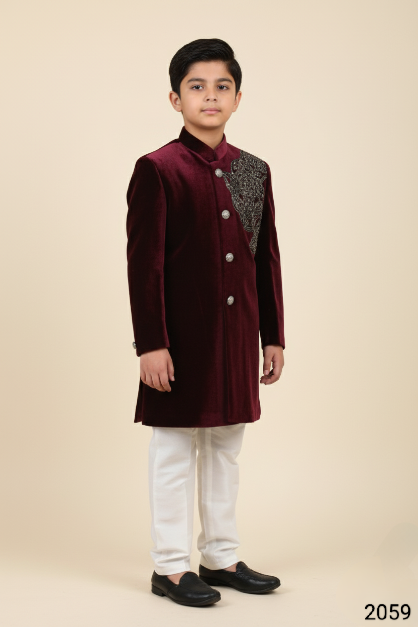 Wine Colour Indo western(BE-BINW_2059)