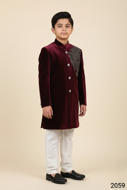 Wine Colour Indo western(BE-BINW_2059)