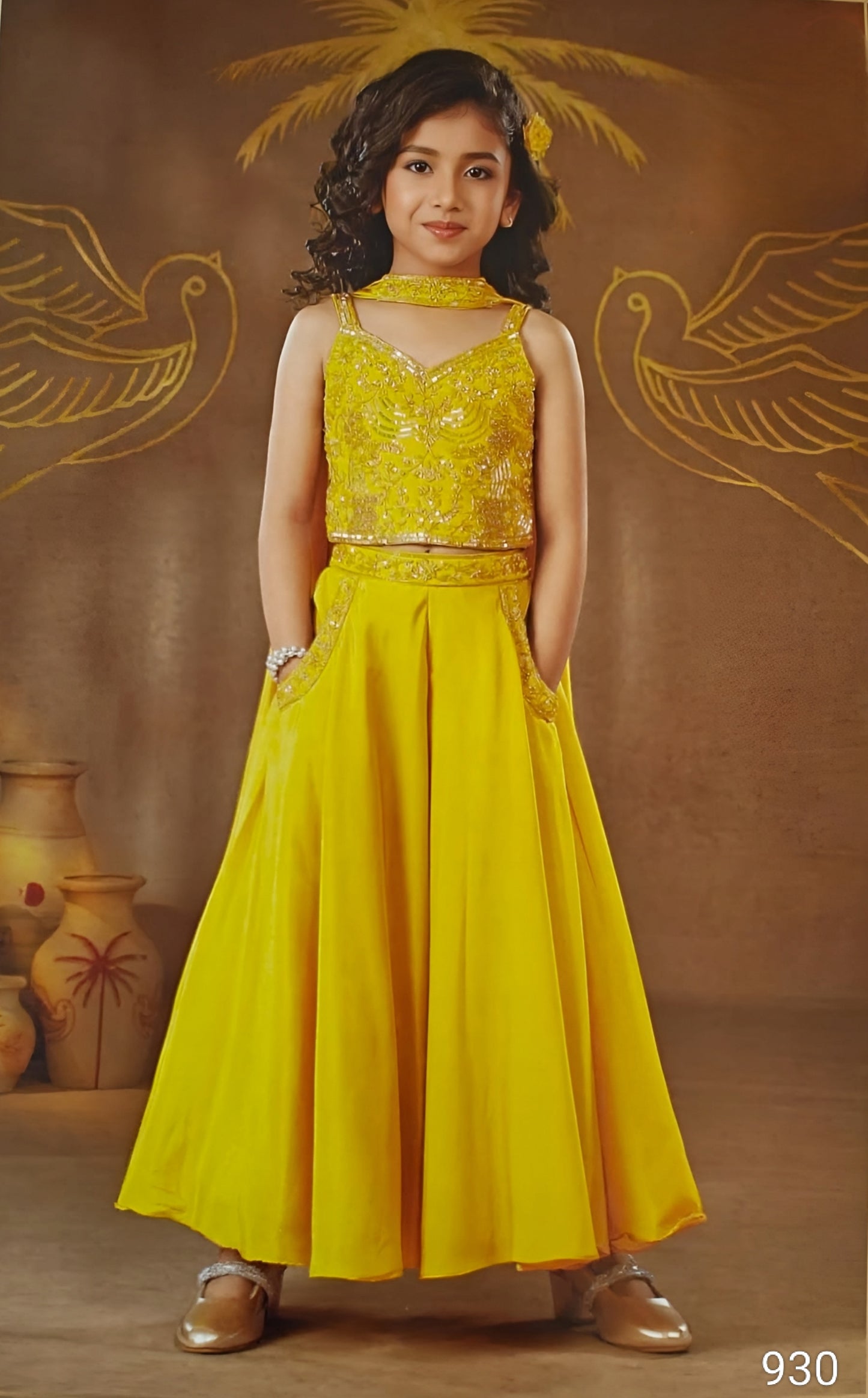 Yellow Colour Plazo Set(GE-GPZS_930)