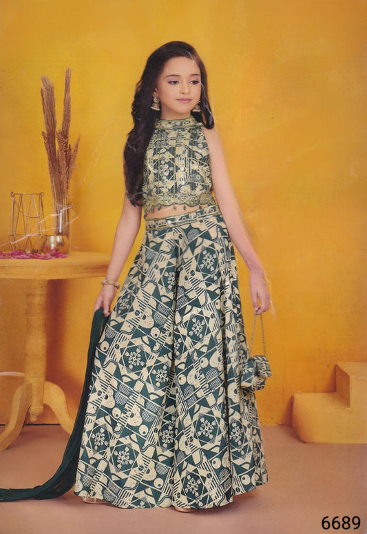 Grey Colour Plazo Set(GE-GPZS_6689)