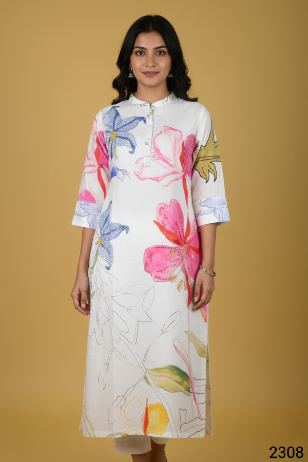 White Colour Kurti (LC-WKIC_2308)