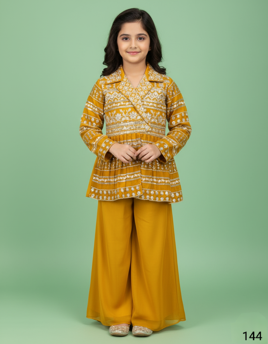 Gold Colour Plazo Set(GE-GPZS_144)