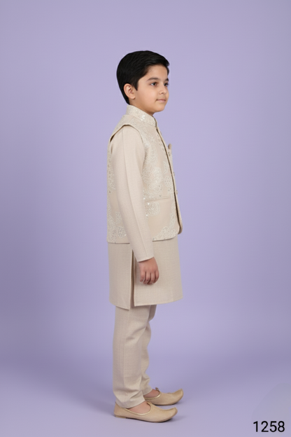 Natural Colour Jacket Kurta Set(BE-BBUS_1258)
