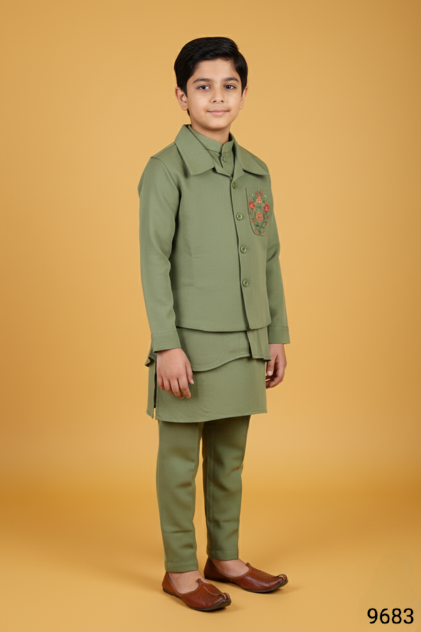 Pista Colour Jacket Kurta Set(BE-BBUS_9683)